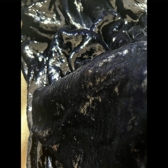 Nwot Ellery dark blue velour midi dress size 0 - Picture 7 of 8